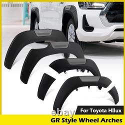 Black Gr Style Wide Body Wheel Arches Fender Flares Kit For Toyota Hilux 2015+