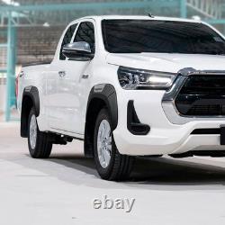 Black Gr Style Wide Body Wheel Arches Fender Flares Kit For Toyota Hilux 2015+