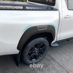 Black Gr Style Wide Body Wheel Arches Fender Flares Kit For Toyota Hilux 2015+