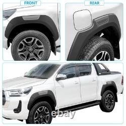Black Gr Style Wide Body Wheel Arches Fender Flares Kit For Toyota Hilux 2015+