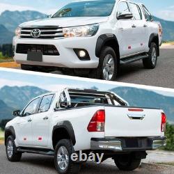 Black Gr Style Wide Body Wheel Arches Fender Flares Kit For Toyota Hilux 2015+