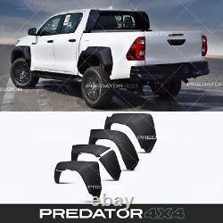 Black Gr Style Wide Wheel Arches Fender Flares For Toyota Hilux Mk9 Revo 2021+