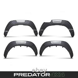 Black Gr Style Wide Wheel Arches Fender Flares For Toyota Hilux Mk9 Revo 2021+