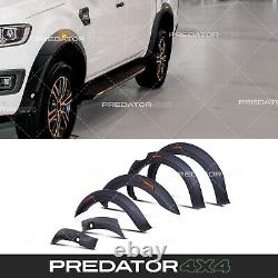 Black Wide Arches Fender Flares Upgrade Kit For Ford Ranger T7 T8 2015-2022