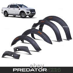 Black Wide Arches Fender Flares Upgrade Kit For Ford Ranger T7 T8 2015-2022