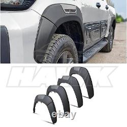 Black Wide Body Gr Sport Style Fender Flares Kit For Toyota Hilux Revo 2021+