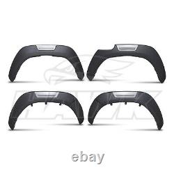 Black Wide Body Gr Sport Style Fender Flares Kit For Toyota Hilux Revo 2021+