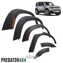 Black Wide Body Wheel Arches Kit + Lights For Land Rover Defender L663 110 2020+