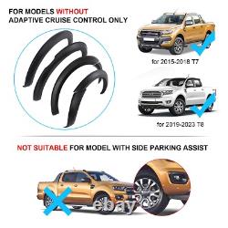 Black Wide Wheel Arch Fender Flare Body Kit For Ford Ranger T7 T8 2015-2022