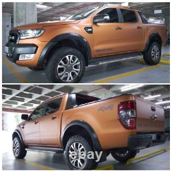 Black Wide Wheel Arch Fender Flare Body Kit For Ford Ranger T7 T8 2015-2022