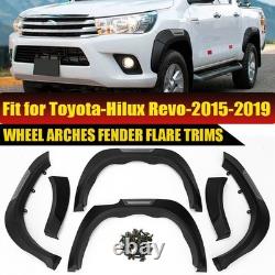 Black Wide Wheel Arches Fender Flares Body Kit 2015-2019 For Toyota Hilux Revo