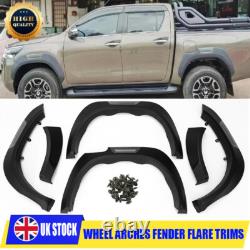 Black Wide Wheel Arches Fender Flares Body Kit 2015-2019 For Toyota Hilux Revo