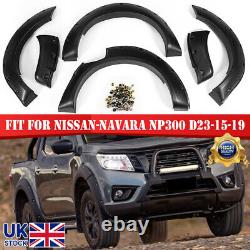 Black Wide Wheel Arches Fender Flares Body Kit For 14-20 Nissan Navara D23 Np300