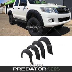 Black Wide Wheel Arches Fender Flares Extensions Kit For Toyota Hilux Mk7 05-14