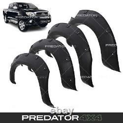 Black Wide Wheel Arches Fender Flares Extensions Kit For Toyota Hilux Mk7 05-14