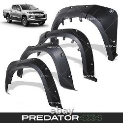 Black Wide Wheel Arches Fender Flares For Mitsubishi L200 Triton Series 6 2019+