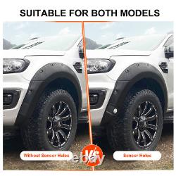 Bolt Style Wide Wheel Arches Extensions Kit Matte Black for Ford Ranger 19-22 T8