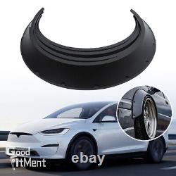 Fender Flares Extra Wide Body Wheel Arches Kit Black Mudguards For Tesla Model X