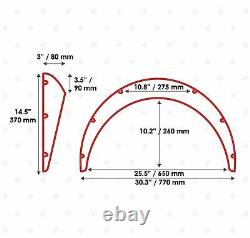 Fender Flares JDM universal 3 wide 4 psc wheel arch SET