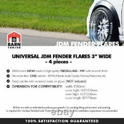 Fender Flares JDM universal 3 wide 4 psc wheel arch SET