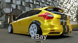 Fender flares for Ford Focus mk3 CONCAVE wide body wheel arches ST 2.75 4pcs