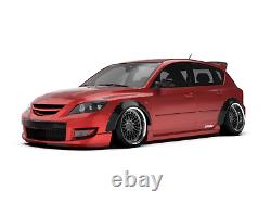 Fender flares for Mazda 3 CONCAVE Mazdaspeed3 wide body wheel arches 70mm 4pcs