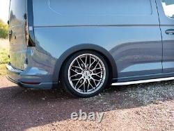 Fits Vw Caddy Mk5 2021- Black Abs Wide Wheel Arch Fender Protector Cover Set