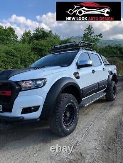 For 2015-2019 Toyota Hilux Revo Black Wide Body Wheel Arches Fender Flares Kits