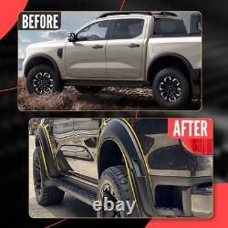 For 2023-2026 Ford Ranger T9 Black Wide Wheel Arches Fender Flares Body Kit 4Pcs