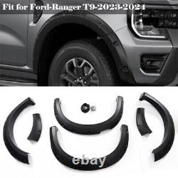 For 2023-24 Ford Ranger T9 Wildtrak Wide Wheel Arches Fender Flares Kits Black