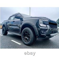 For 2023-24 Ford Ranger T9 Wildtrak Wide Wheel Arches Fender Flares Kits Black