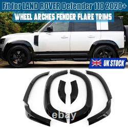 For Defender 110 L663 2020+ Gloss Black Wide Wheel Arches Fender Flare Trims Kit