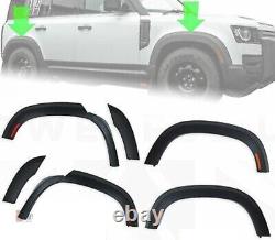 For Defender 2020+ L663 110 Wide Wheel Arches Gloss Black With Reflector Lights
