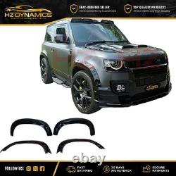 For Defender 90 L663 Gloss Black Wide Wheel Arches Fender Flare Trims Kit 2020+