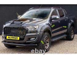 For FORD RANGER 2016 T7 WILDTRACK WIDE BODY FENDER FLARES ARCHES MOULDS 9 INCH