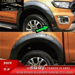 For FORD RANGER 2019 T8 WILDTRACK WIDE BODY FENDER FLARES ARCHES PARK ASSIST