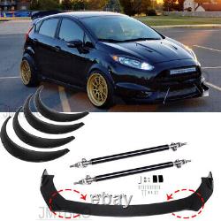 For Ford Fiesta Fender Flares Extra Wide Arch Wheel+Front Lip Spoiler+Strut Rods