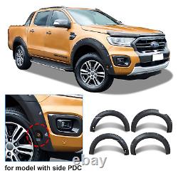 For Ford Ranger 2019-2022 PDC Wide Wheel Arch Extensions Fender Flares Kit Trim