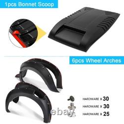 For Ford Ranger T6 2012-2014 Wide Wheel Arches Hood Scoop Bonnet Guard Body Kit
