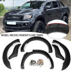 For Ford Ranger T6 2012-2015 Black Wide Wheel Arches Fender Flares Body Kits 6x