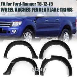 For Ford Ranger T6 2012-2015 Wide Wheel Arches Fender Flares Black Body Kit 4PC
