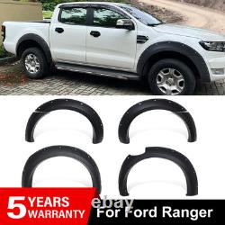 For Ford Ranger T7 2015-2018 Black Wide Wheel Arches Body Kit Mudguard Protector