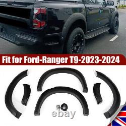 For Ford Ranger T9 2023-2024 Black Wide Wheel Arches Fender Flares Body Kit 6Pcs