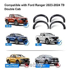 For Ford Ranger T9 2023-2024 Wide Wheel Arches Fender Flares Extensions Trim Kit