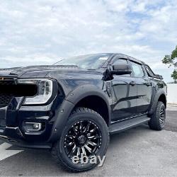 For Ford Ranger T9 23-24 Black Wide Wheel Arches Fender Flares Body Kit 6Pcs UK