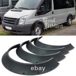 For Ford Transit 4x Flexible Fender Flares Extra Wide Body Wheel Arches Black