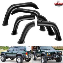 For Jeep Wide Extended Rivet Wheel Arches Fender Flare Kit Cherokee XJ 1984-2001