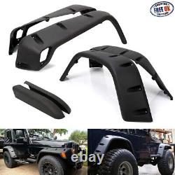 For Jeep Wide Extended Rivet Wheel Arches Fender Flare Kit Wrangler II TJ 97-07