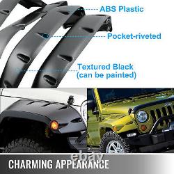 For Jeep Wrangler TJ 7 Wide Pocket Style Protector Fender Flares 6pcs 97-06