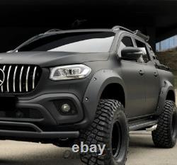 For Mercedes X-class Wide Body Wheel Arches Fender Flares Kit Gloss Black 2017